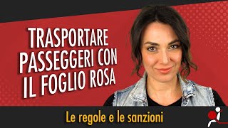 Posso trasportare passeggeri con il FOGLIO ROSA [upl. by Saixela]