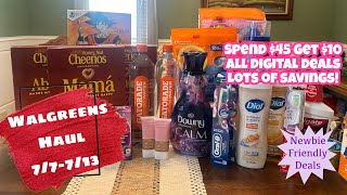 WALGREENS HAUL 77713  NEWBIE FRIENDLY  ALL DIGITAL DEALS [upl. by Atteras]