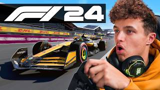 Lando Norris Plays F1 24 For The First Time [upl. by Ayenet]