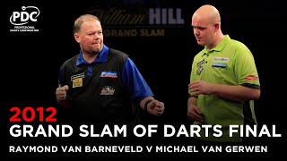 BRILLIANT BARNEY  Van Gerwen v Van Barneveld  2012 Grand Slam of Darts Final [upl. by Trautman287]