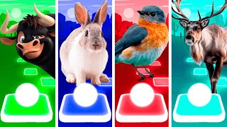 Funny Ferdinand Dance 🆚 Funny Rabbits Dance 🆚 Funny Birds Dance 🆚 Funny Reindeers Dance in Tiles Hop [upl. by Aynekal]