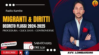 🗣Decreto Flussi 20242025 💡Tutte le risposte 📚 con lAvv Lombardini 🫱🏽‍🫲🏾 [upl. by Marteena]