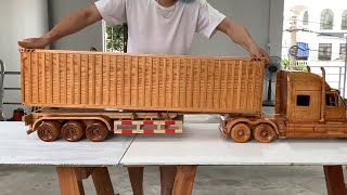 Wooden Car  Wood Art  Wood Craft  Wood Carving  Creative Video [upl. by Robb905]