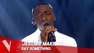 Christina Aguilera – Say Something ● Jérémie Makiese  Lives  The Voice Belgique Saison 9 [upl. by Irol]