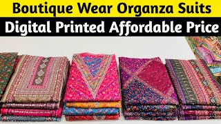 Boutique Wear Organza Suits In Wholesale  Digital Printed Suits In Wholesale  Suit Manufacturer [upl. by Burrell797]