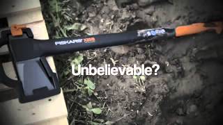 Fiskars Splitting Axe X25 Unbreakable Test [upl. by Miran322]