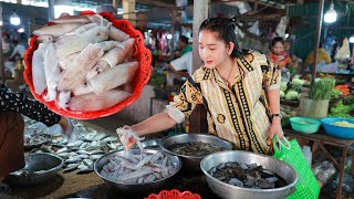 Market Show Squid from market today is so fresh I buy it for stuffed recipe  Do you love squid [upl. by Aihcrop]