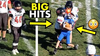 BIG HITS AT SEMIFINAL FOOTBALL GAME 🏈 [upl. by Wack]