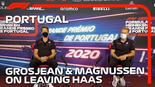 Grosjean And Magnussens Full Press Conference  2020 Portuguese Grand Prix [upl. by Elyn]