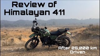 Himalayan 411 2021 model ka review 25000 km chlne k baad kya acha kya bura puri baatroyalenfield [upl. by Aguie681]