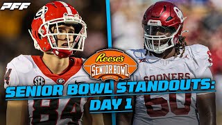 Day 1 Senior Bowl Standouts  PFF [upl. by Aisanat652]