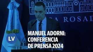 MANUEL ADORNI CONFERENCIA DE PRENSA 2024 “QUEREMOS SER UN PAÍS NORMAL Y ESO NO SE NEGOCIAquot milei [upl. by Shaylynn]