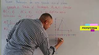 ROTACIÓN DE 270 GRADO APLICADA A UN TRIÁNGULO EN EL PLANO CARTESIANO [upl. by Gilberta]