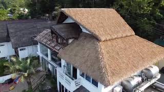 Synthetic Palm Thatch Roof Project in Puerto Galera Mindoro Island Philippines [upl. by Ellirpa354]