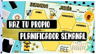 COMO HACER UN PLANIFICADOR SEMANAL EN WORD  PLANNER [upl. by Nottnerb45]