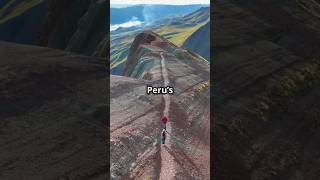 Vinicunca Perus Rainbow Mountain mystery facts reels science shorts [upl. by Mali]