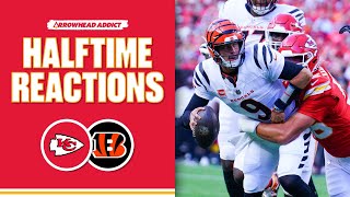 Kansas City Chiefs vs Cincinnati Bengals halftime reactions [upl. by Nafets]