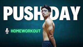 PUSH DAY 🫂HOMEWORKOUT 001 [upl. by Inaffit]