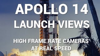 Apollo 14 Launch Views  High FPS Cameras Real Speed 60fps Saturn V NASA 1971 [upl. by Etteluap]