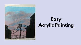 Easy Acrylic painting for beginners  Acrylic Painting step by step  Painting Techniques [upl. by Orihakat]