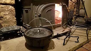 Cast Iron Wood Stove Cooking  Pot Roast Stew In A Dutch Oven  Leveraged Leftovers [upl. by Veneaux]