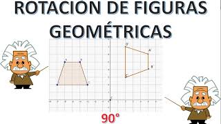 ROTACIÓN DE UN TRAPECIO 90° EN EL PLANO CARTESIANO planocartesiano geometria rotación [upl. by Otilesoj]