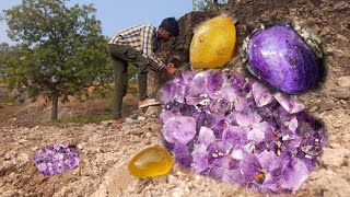 Uncovering Hidden Gems Rose Quartz Agate amp More amethyst Crystals hunting gems Diamond Miningquot [upl. by Pen]