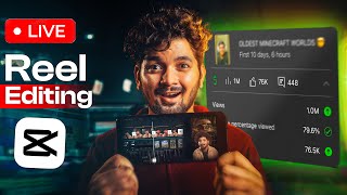 LIVE Step by Step REEL VIDEO EDITING Tutorial in CapCut Mobile [upl. by Naot]