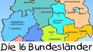 💡 Die 16 Bundesländer  Kinderlieder zum Lernen [upl. by Bohi]