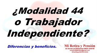 Modalidad ¿44 o Trabajador Independiente [upl. by Aisnetroh]