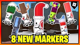 How to get the 8 NEW MARKERS  BADGES in FIND THE MARKERS  Roblox [upl. by Brigham]