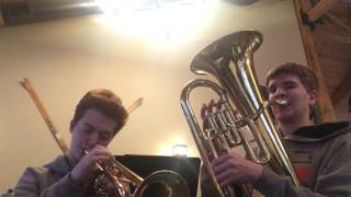 John Philip Sousas quotLiberty Bell Marchquot Excerpt  TrumpetEuphonium Duet [upl. by Cornel]