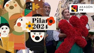 FIESTAS DEL PILAR 2024  Ofrenda de Flores 💐 9001000 [upl. by Felicle197]