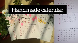 Handmade calendar ideas  Part 1  Aesthetic calendar  Diy Calendar 2021  Desk calendar [upl. by Laufer203]