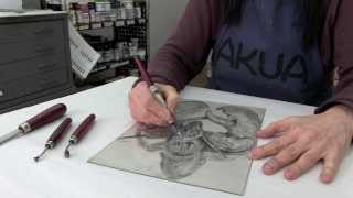 Drypoint Printmaking Up Close with Akua Inks [upl. by Stich]