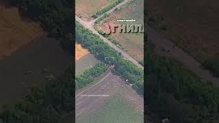 The first videotaped use of the M30 DPICM GMLRS cluster missile against Russian invaders in Ukraine [upl. by Hilarius]