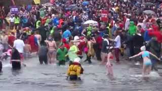 2015 Loony Dook New Year’s Day South Queensferry Near Edinburgh Scotland [upl. by Ahseneuq]