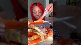 Seafood Boil in Alfredo Sauce King Crab 🦀  Sausage Jumbo Snow Crab Mega Prawns 🦐 [upl. by Alda]