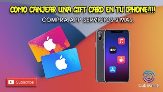 💳COMO CANJEAR UNA TARJETA GIFT CARD EN TU IPHONE APPLEGIFTCARD [upl. by Ennaej]