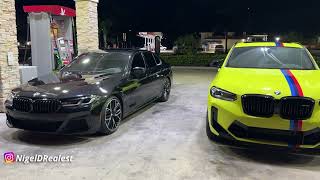 BMW M550i vs BMW X4M Competition CRAZY STREET RACE [upl. by Merideth]