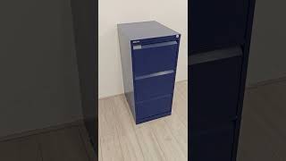 Used Bisley 3Drawer Filing Cabinet Blue Metal Lockable H1020mm For Sale UK [upl. by Beaudoin]