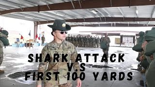 Shark Attack vs The First 100 Yards  Army Basic Training [upl. by Eedolem]