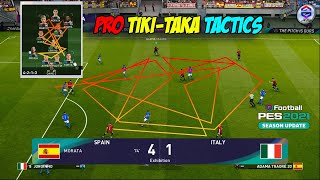 Tikitaka formation pro tactics  PES 2021 [upl. by Knowlton443]