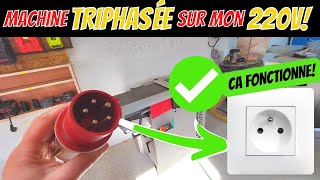 ⚡🔌Utiliser une machine à bois triphasée 400V sur le réseau 220V de son atelier ÇA FONCTIONNE [upl. by Chantal]