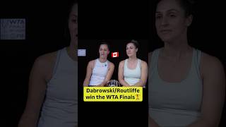 Gaby Dabrowski amp Erin Routliffe after winning the WTA Finals Doubles Title in Riyadh 🎥 WTA DAZN [upl. by Jen]