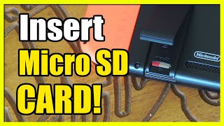 How to Install Micro SD Card into Nintendo Switch Easy Tutorial [upl. by Noislla]