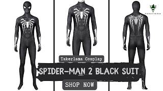 Marvels SpiderMan 2 Black Suit Venom Symbiote Costume Takerlama [upl. by Nylodnarb]