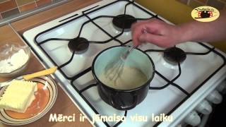 Kā pagatavot miltu mērci ar saldo krējumu How to cook the flour sauce with sweet cream [upl. by Whelan248]