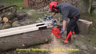 008 Kettensägewerk Chainsaw Mill Dolmar PS7910 mit Goodtool MS 261 [upl. by Adeirf114]