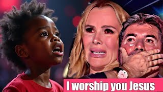 incredible 8YearOld singing worship song on agt stage goodness of God [upl. by Hilliard]